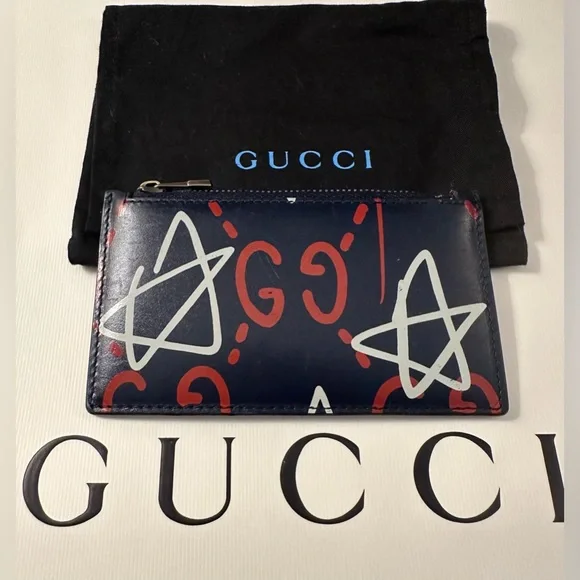 GUCCI Rare Gucci Ghost Coin Card Holder with Gucci Dustbag - Picture 3 of 7